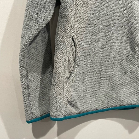Patagonia Fleece Retool Snap-T Pullover Sweater Gray Teal Women’s Small M - Picture 5 of 9